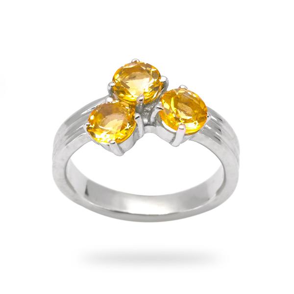 Bague citrine argent Sylviana